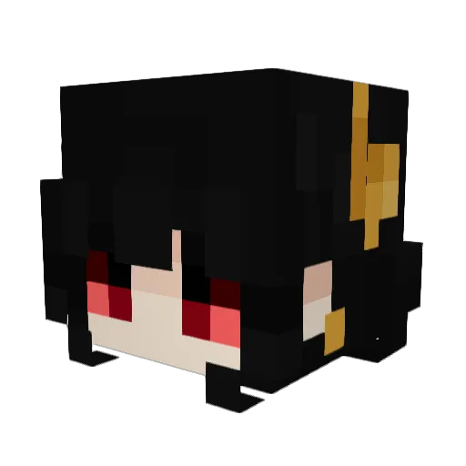 Miwskies Minecraft avatar head, 3D render