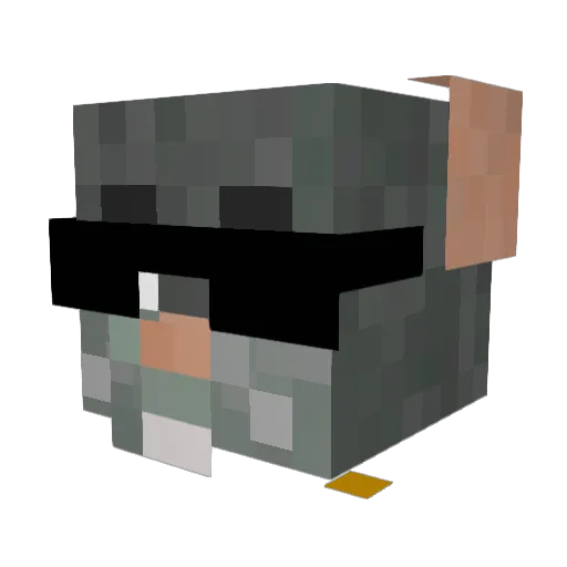 Miwx Minecraft avatar head, 3D render