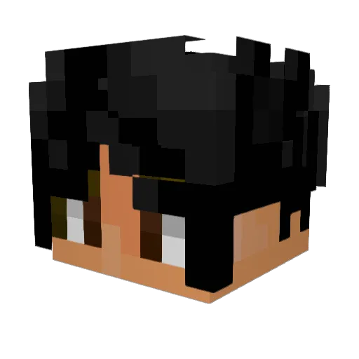 MixCrafter Minecraft avatar head, 3D render