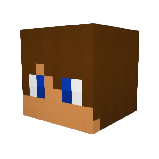 MixManCZ Minecraft avatar head, 3D render