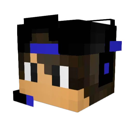 MixPlay_YT Minecraft avatar head, 3D render