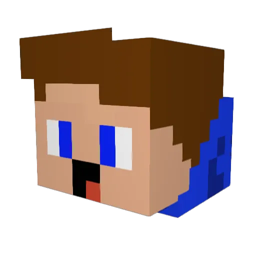 MixPro25 Minecraft avatar head, 3D render