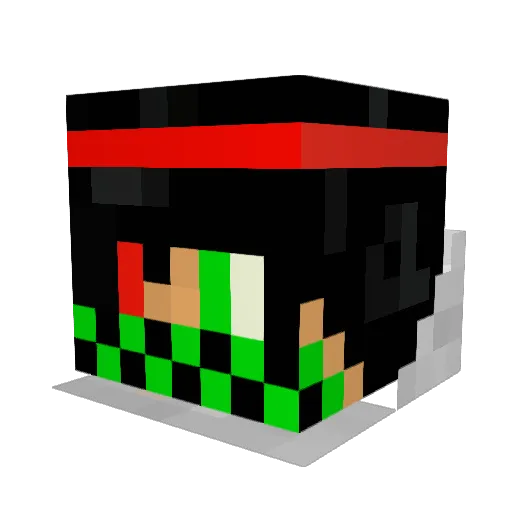 MixSous Minecraft avatar head, 3D render