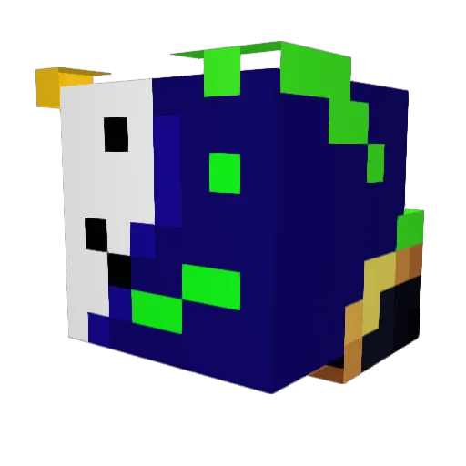 Mixa918 Minecraft avatar head, 3D render