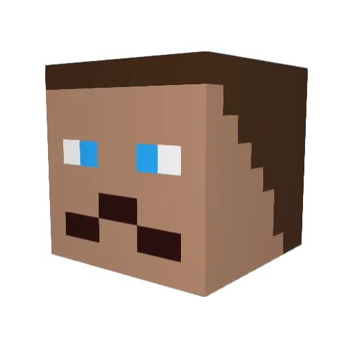 MixaS2 Minecraft avatar head, 3D render