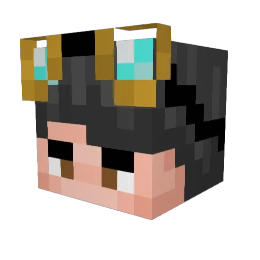 MixaZizu Minecraft avatar head, 3D render