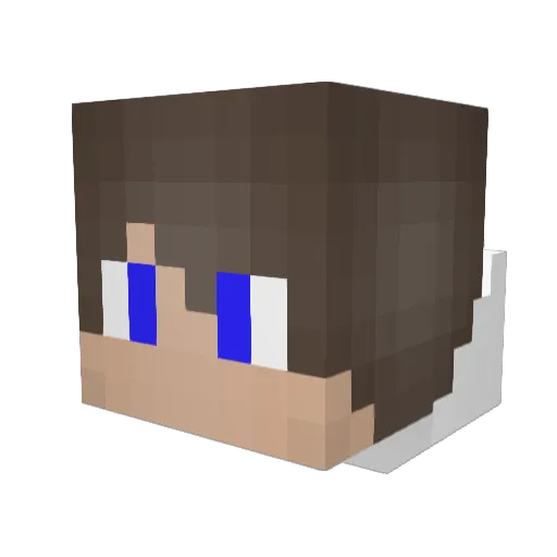 Mixa_xD Minecraft avatar head, 3D render