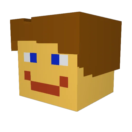 Mixam2024 Minecraft avatar head, 3D render