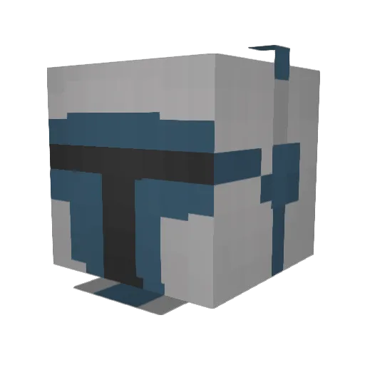 Mixaters8 Minecraft avatar head, 3D render