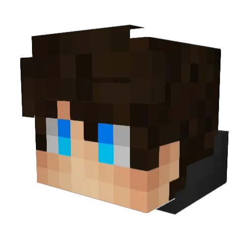 Mixcralostto Minecraft avatar head, 3D render