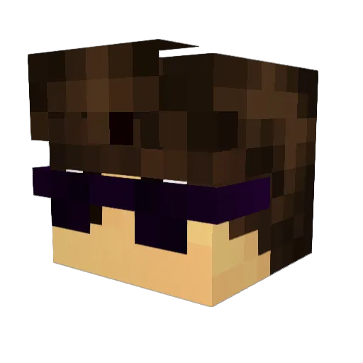 MixedAvenger Minecraft avatar head, 3D render