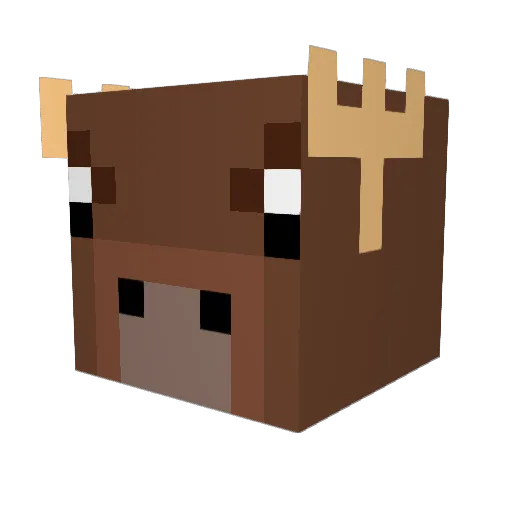 MixedMuffins Minecraft avatar head, 3D render