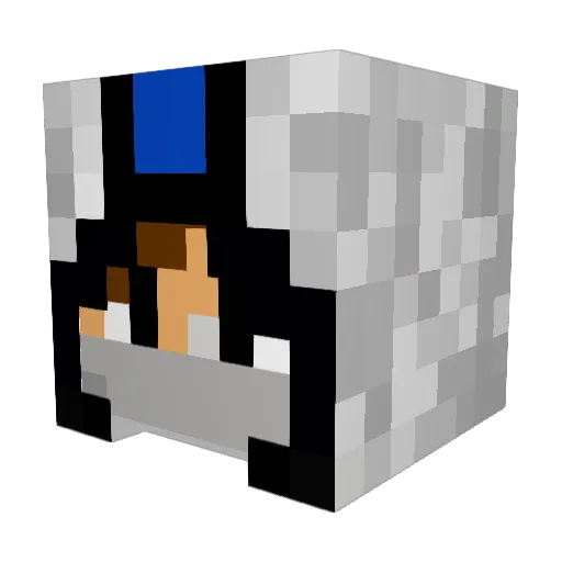 Mixed_Venom Minecraft avatar head, 3D render