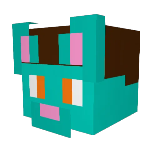 Mixer555 Minecraft avatar head, 3D render
