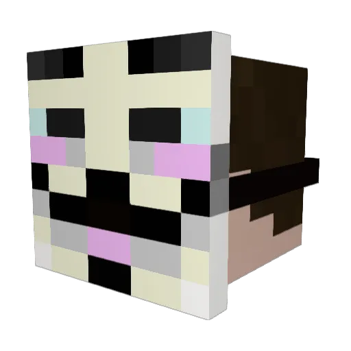 Mixermachine Minecraft avatar head, 3D render