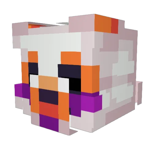 Mixieeee Minecraft avatar head, 3D render