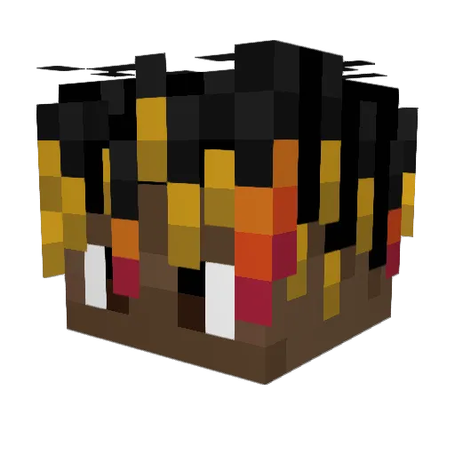 Mixio777999 Minecraft avatar head, 3D render