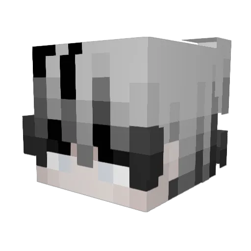 Mixissanta Minecraft avatar head, 3D render