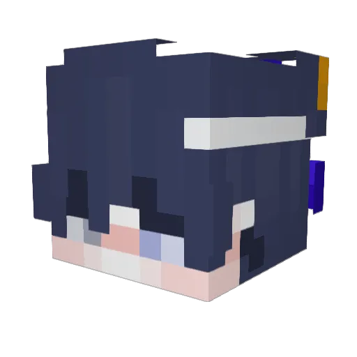 Mixmer_ Minecraft avatar head, 3D render