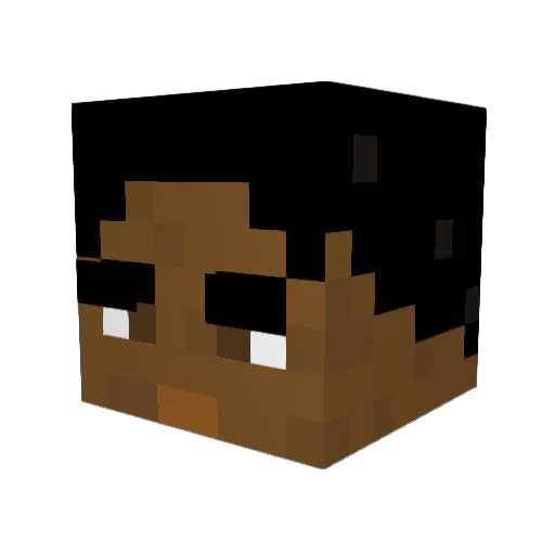 Mixo_7 Minecraft avatar head, 3D render
