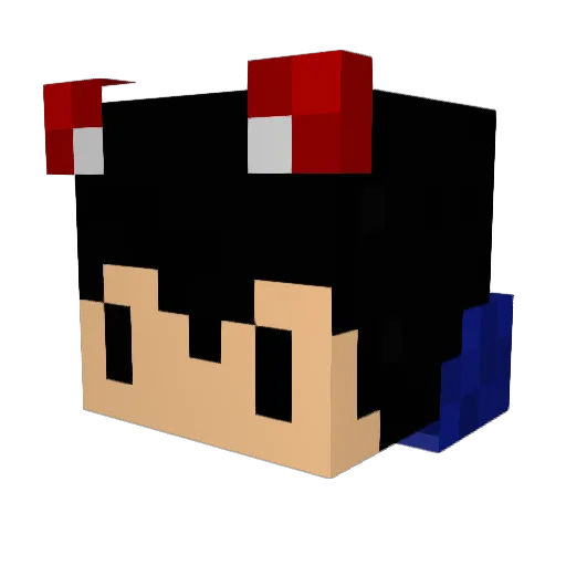 MixosGR Minecraft avatar head, 3D render