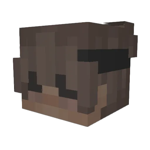 Mixq_ Minecraft avatar head, 3D render