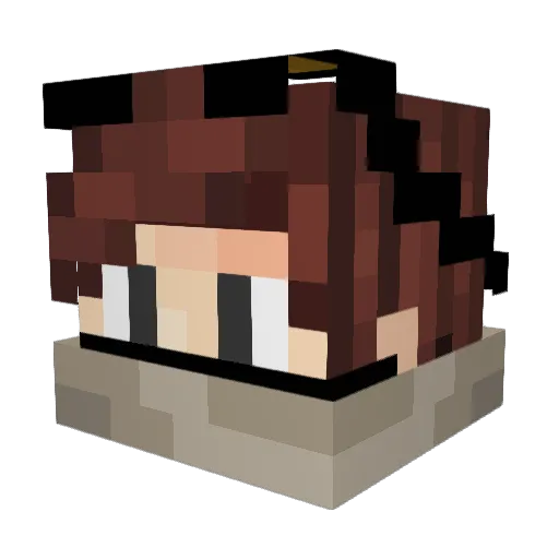 Mixt2 Minecraft avatar head, 3D render