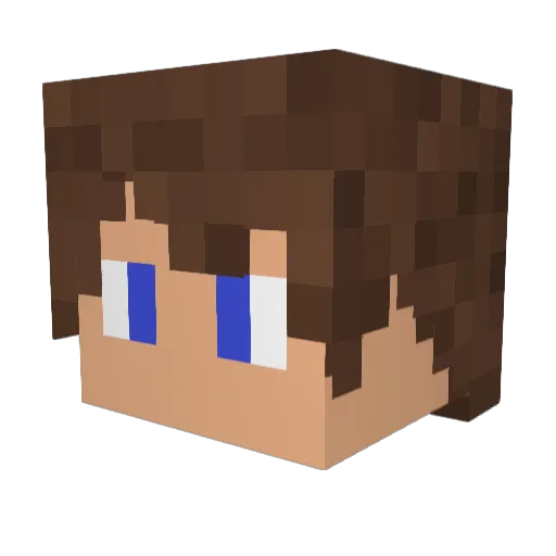 Mixter213 Minecraft avatar head, 3D render