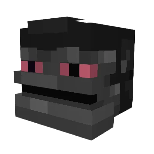 Mixton Minecraft avatar head, 3D render