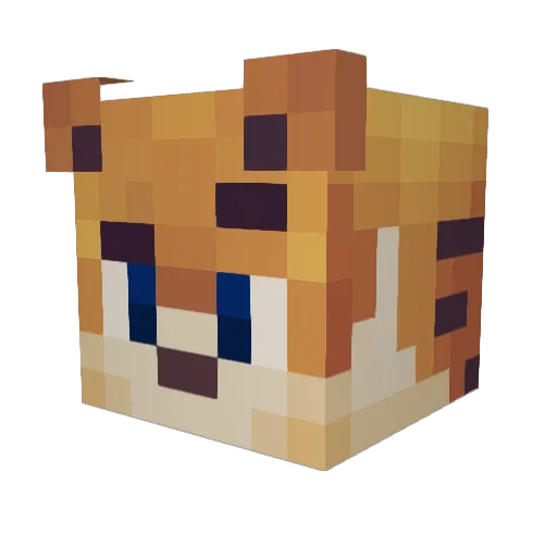 Mixtro089 Minecraft avatar head, 3D render