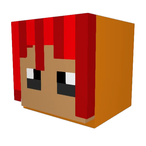 MixxedUHC Minecraft avatar head, 3D render