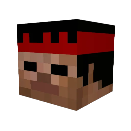Mixxube Minecraft avatar head, 3D render