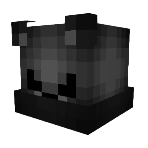 MixyChan Minecraft avatar head, 3D render