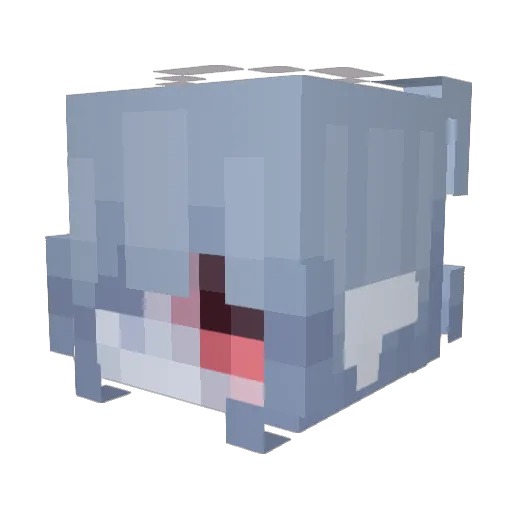 Mixziie Minecraft avatar head, 3D render