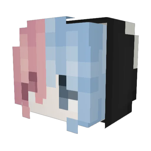 Miyah_Minecraft Minecraft avatar head, 3D render