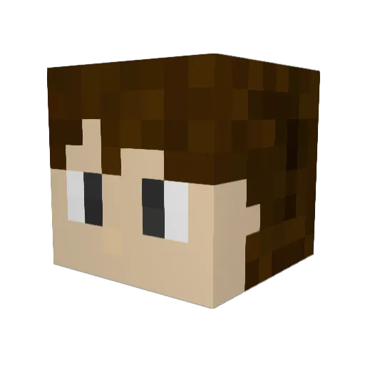 Miyakura2300 Minecraft avatar head, 3D render