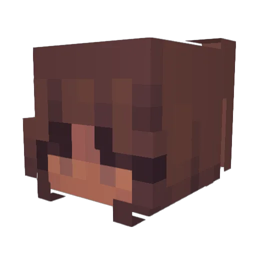 Miyanii Minecraft avatar head, 3D render