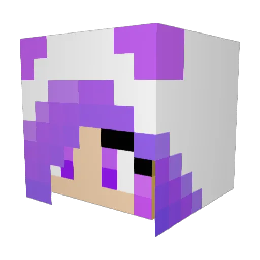 Miyaryn Minecraft avatar head, 3D render