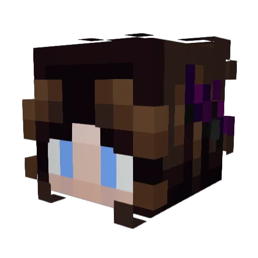 Miyatamo Minecraft avatar head, 3D render