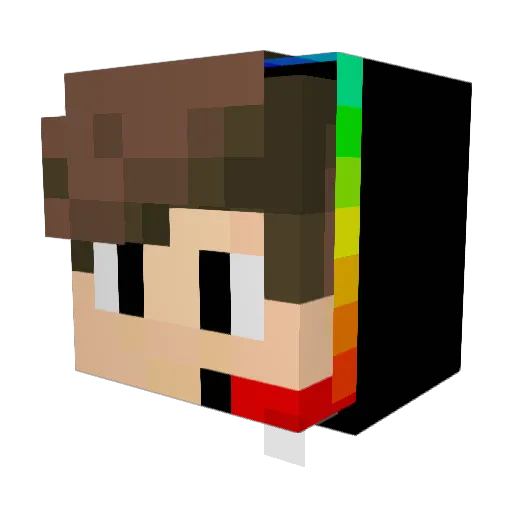 Miyayamy Minecraft avatar head, 3D render