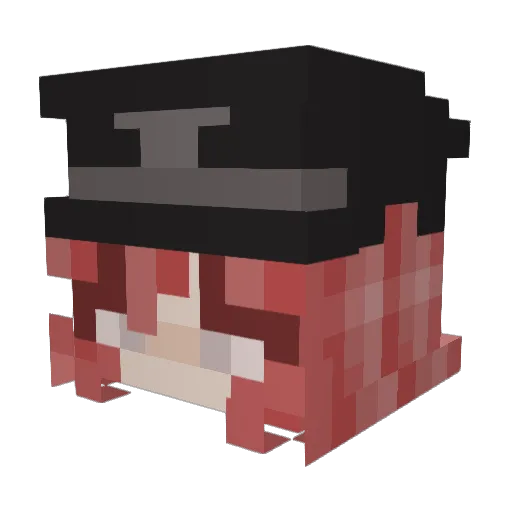 Miyazonosama Minecraft avatar head, 3D render