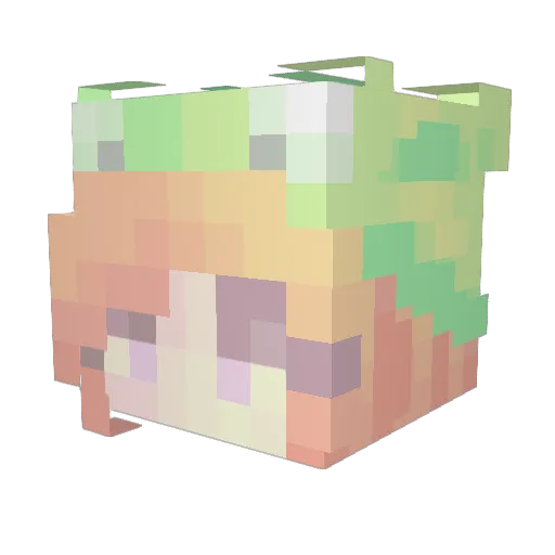 Miyght Minecraft avatar head, 3D render