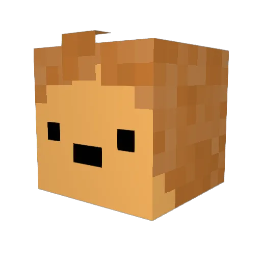 MiyoCraft Minecraft avatar head, 3D render