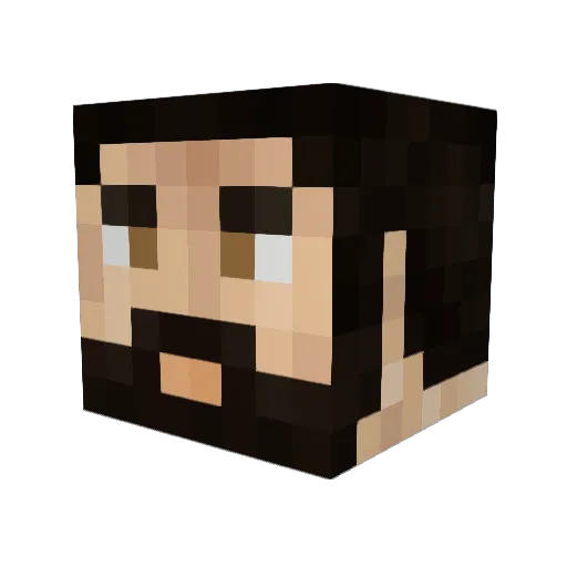 Miyoo11111o Minecraft avatar head, 3D render