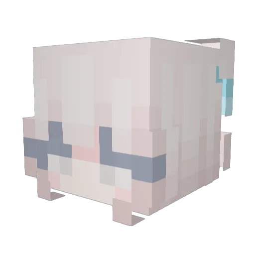 Miysa Minecraft avatar head, 3D render