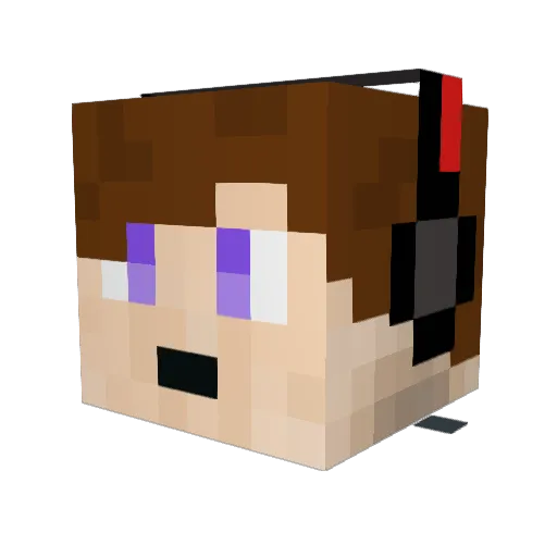 Miyu100 Minecraft avatar head, 3D render