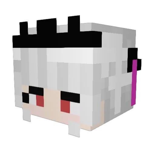 Miyu1112 Minecraft avatar head, 3D render