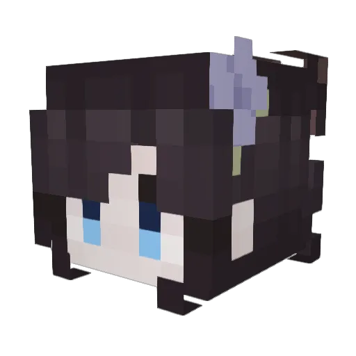 MiyuHagimoto Minecraft avatar head, 3D render