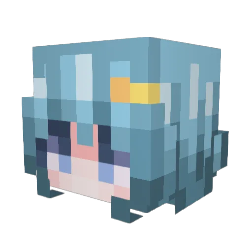 MiyuKyun Minecraft avatar head, 3D render