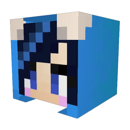 Miyu_1025 Minecraft avatar head, 3D render